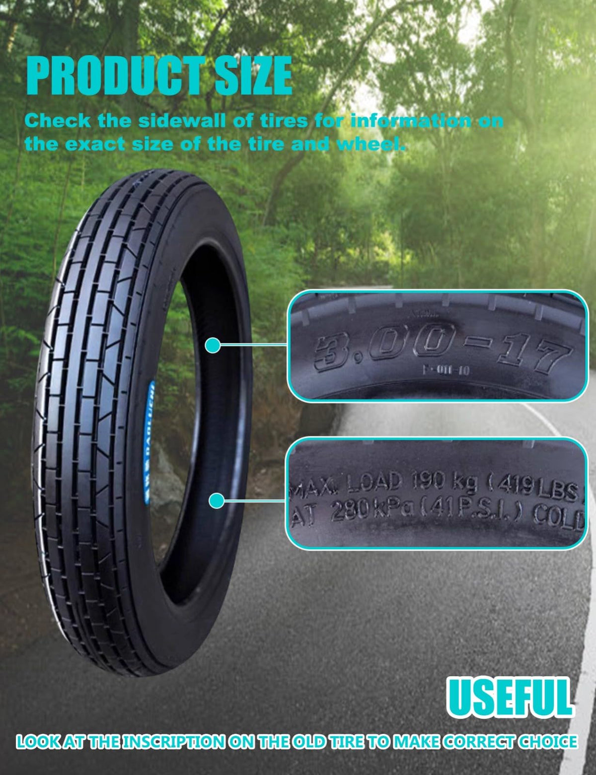 17 6PR TT Dirt Bike Tire and Inner Tube R42318