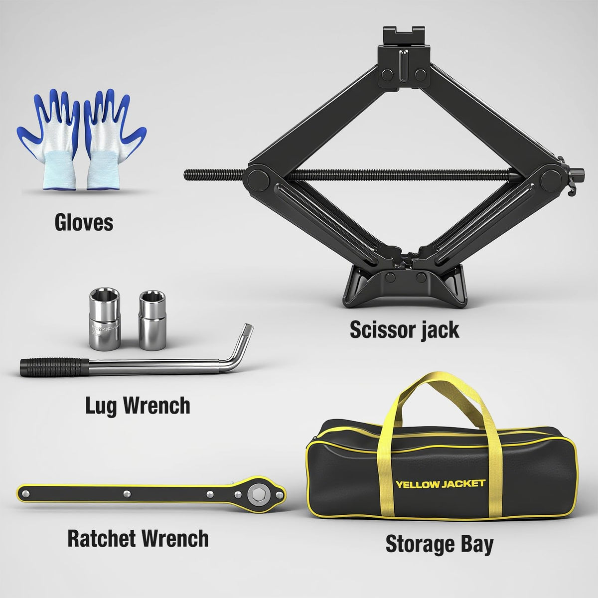 3 Ton Scissor Car Jack with Lug Wrench Y4947