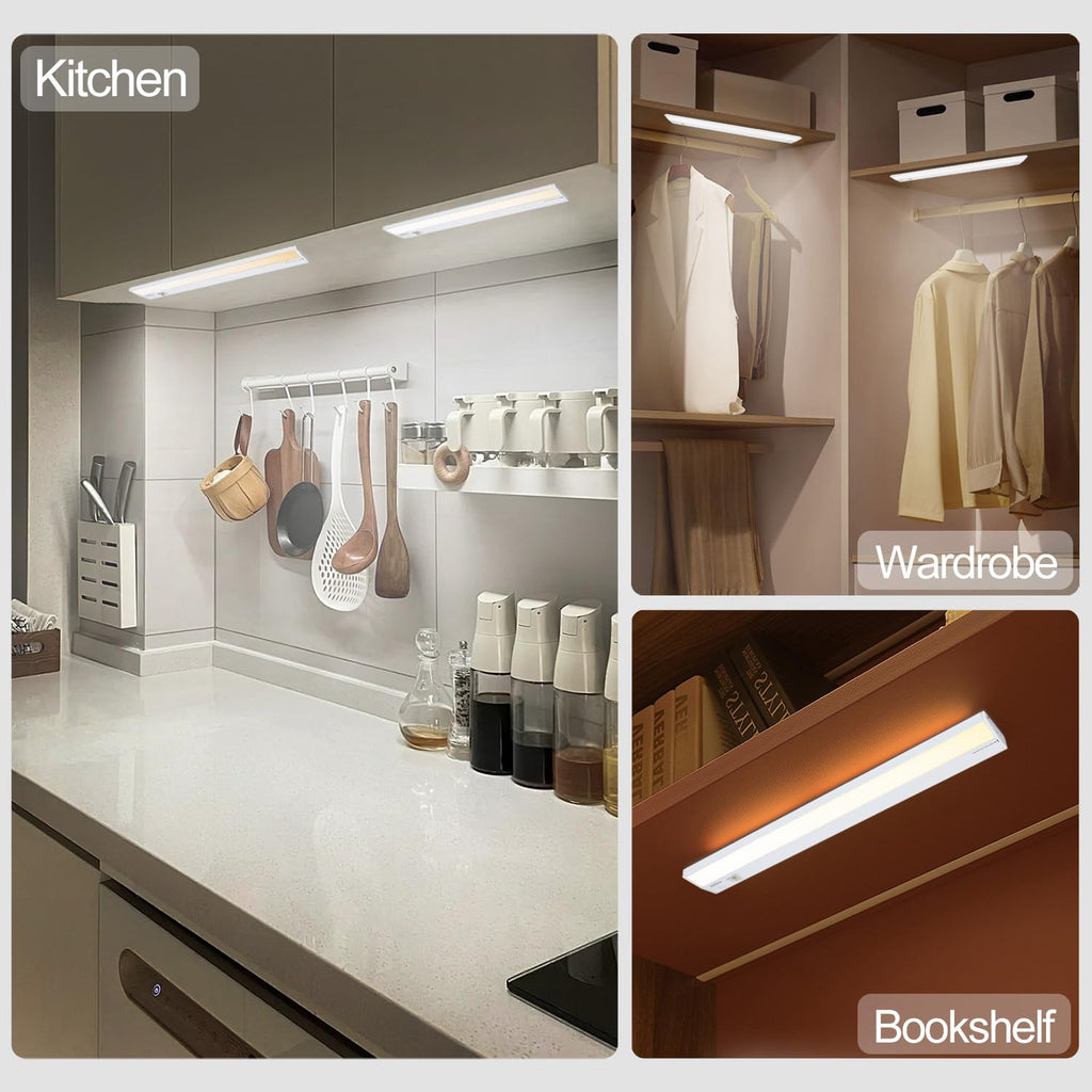 3 Packs Under Cabinet Lights 24in 18W Dimmable 5 Color Temperature A175023