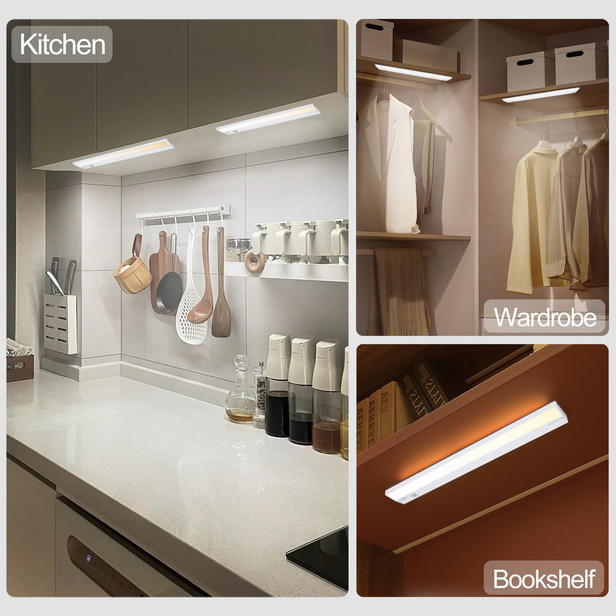 3 Packs Under Cabinet Lights 24in 18W Dimmable 5 Color Temperature A175023