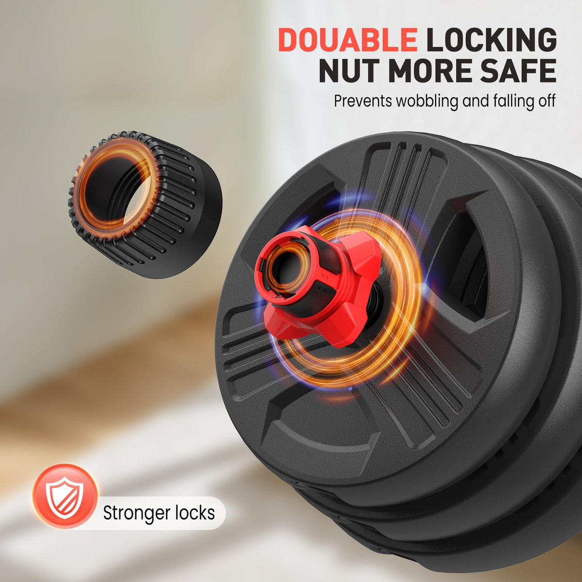 Adjustable Dumbbell Set 20/30/40/60/80 lb Free Weight Set A6158