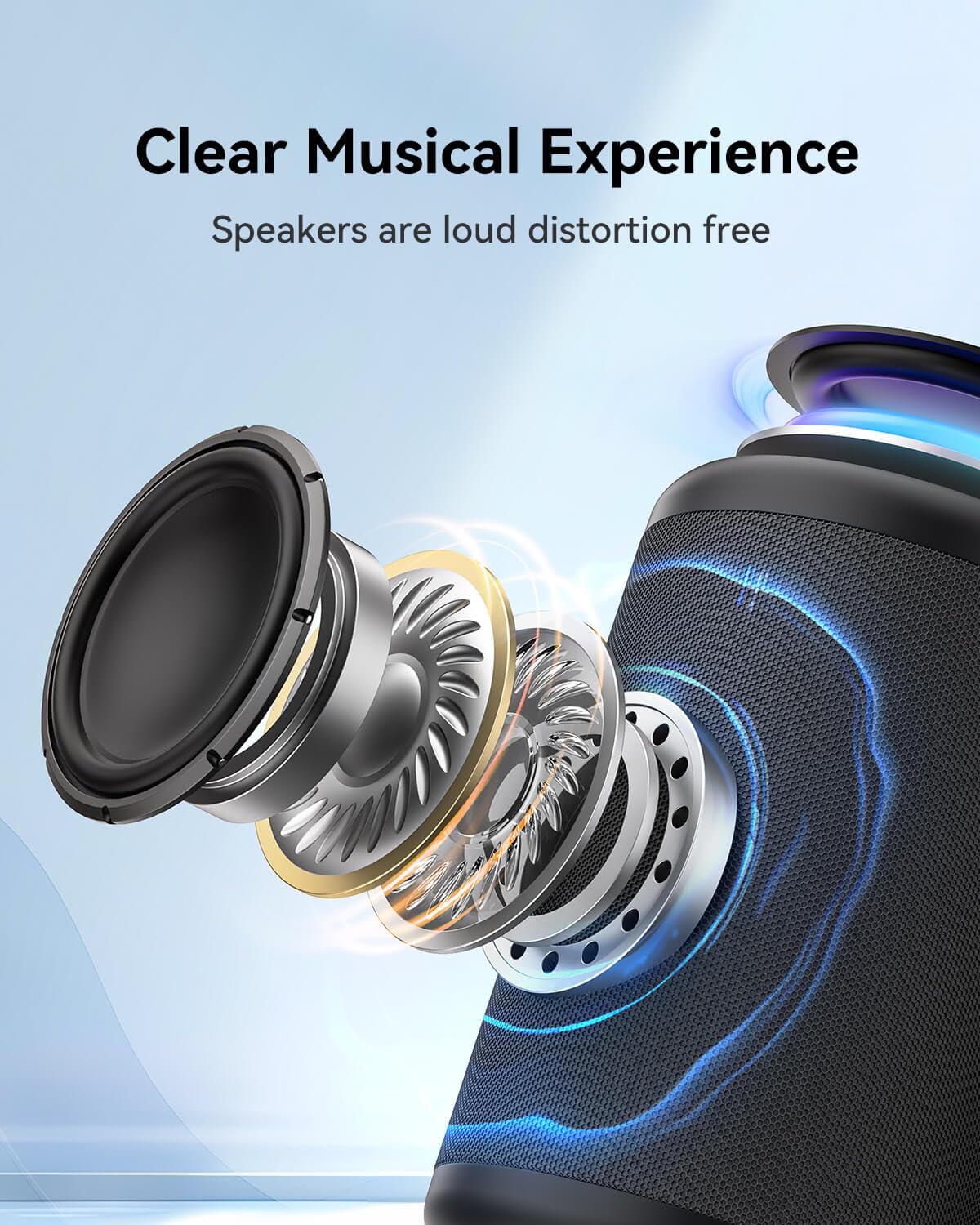 Portable Bluetooth Speaker with Lights P9686
