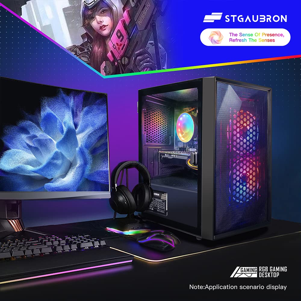Gaming PC Bundle with 24 Inch FHD LED Monitor, GeForce RTX 2060 6G, Intel Core I5, 16G RAM, 512G SSD U793340