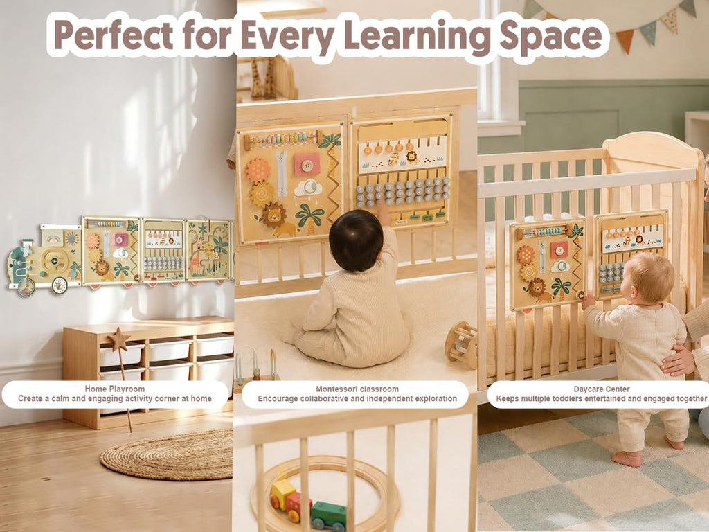 Montessori Wooden Activity Wall Board for Toddlers 18M+ M9343