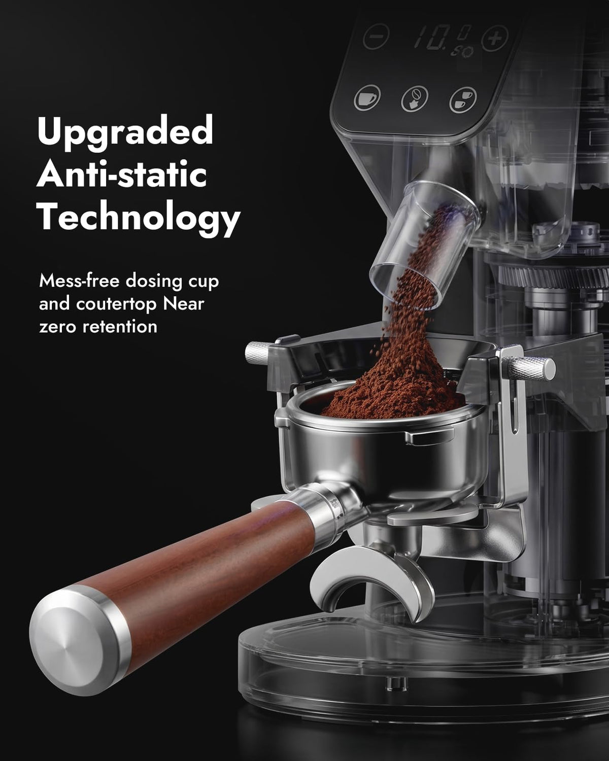 64MM Flat Burr Electric Coffee Grinder Q5296