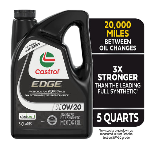0W-20 Full Synthetic Motor Oil, 5 Quarts I518436