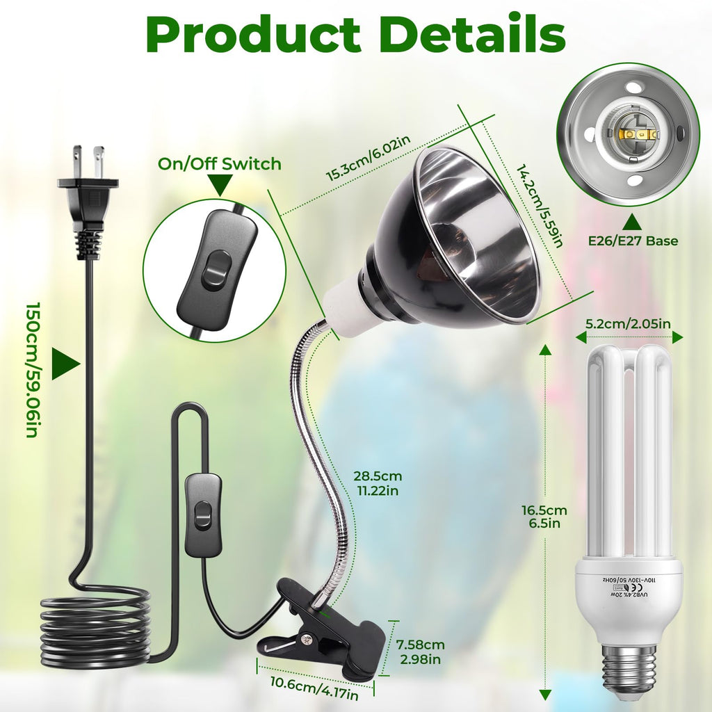 UVB Bird Cage Light Combo Kit E804
