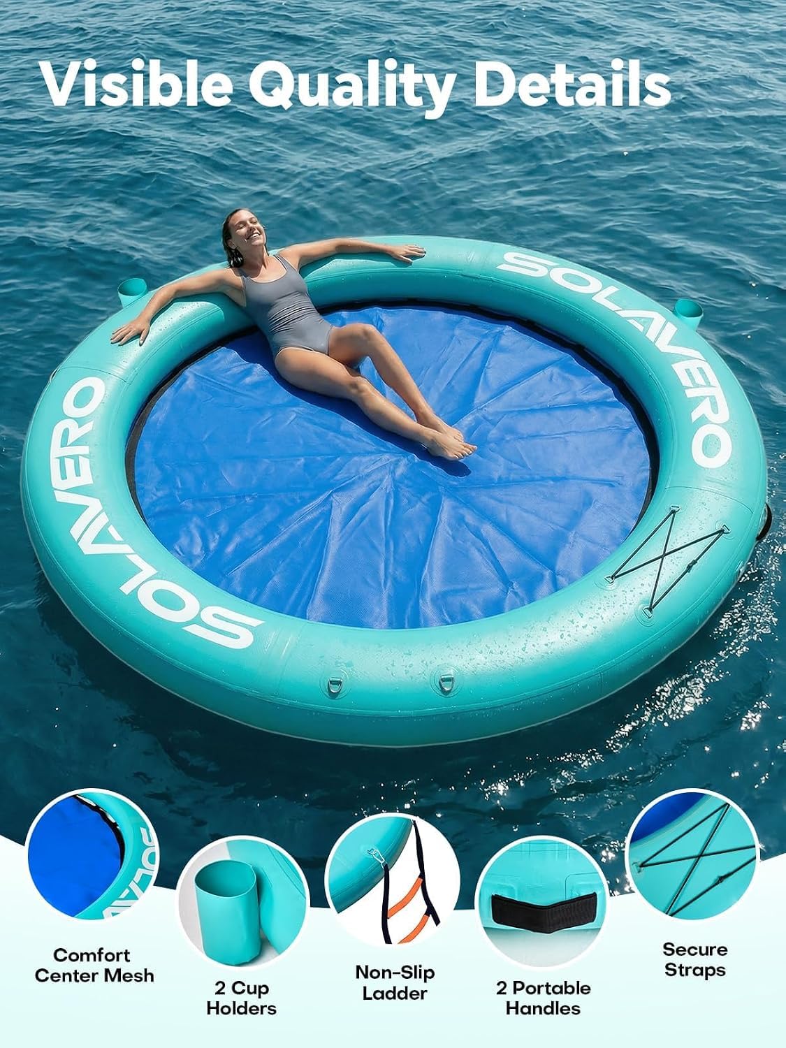 Inflatable Floating Dock and Water Hammock R249004