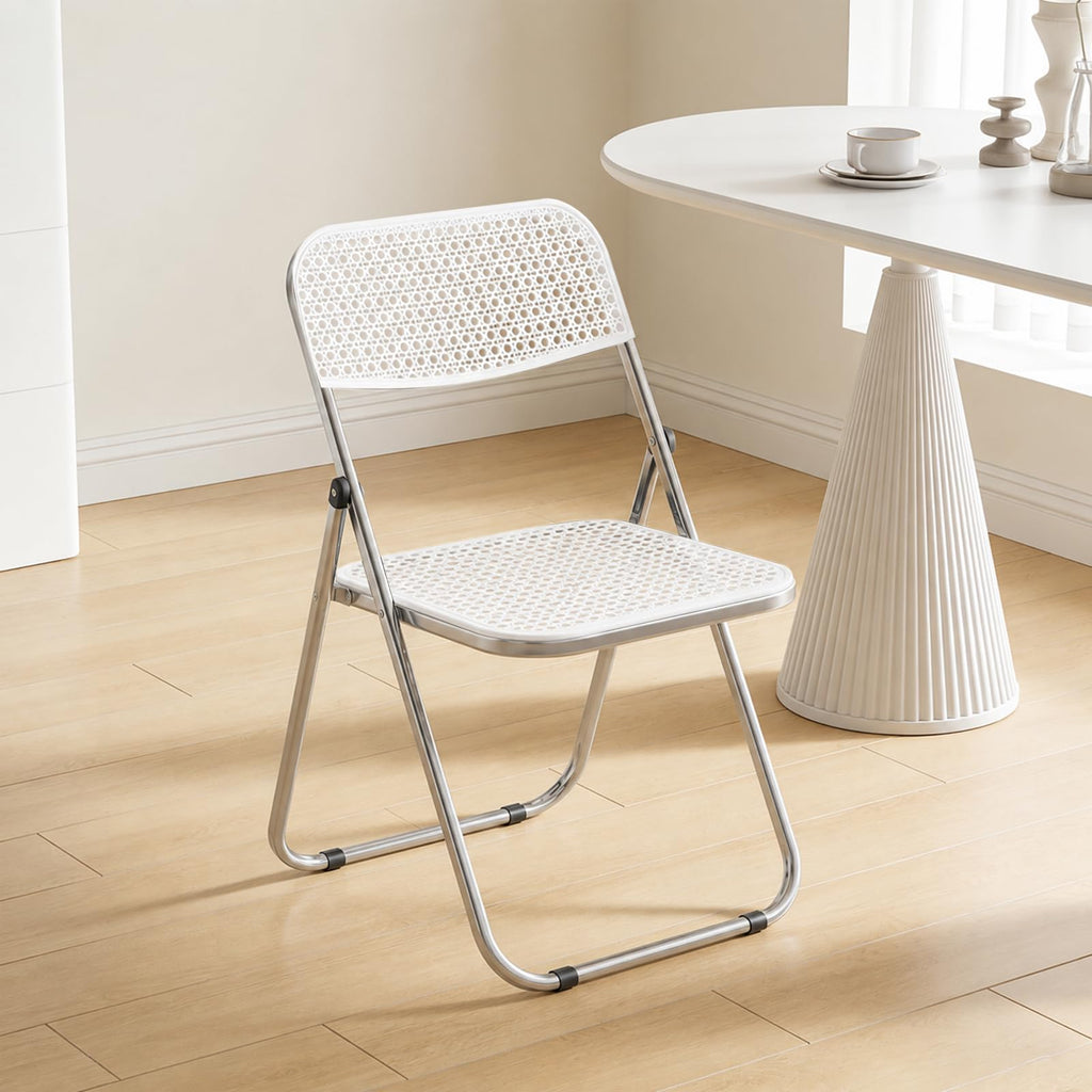 Folding Chair, 6 Pack Plastic Chair, White K3906