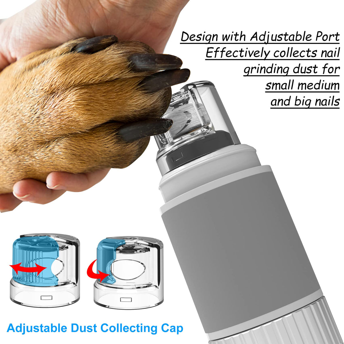 Dog Nail Grinder Quiet Electric Pet Nail Trimmer F230