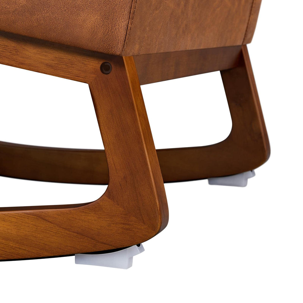 Brown Leather Glider Chair O632