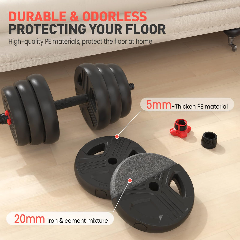 Adjustable Dumbbell Set 20/30/40/60/80 lb Free Weight Set A6158