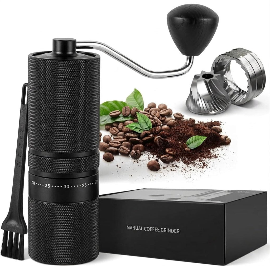 Manual Coffee Grinder with 60 Adjustable Settings, 28g Capacity, Stainless Steel Conical Burr B89694