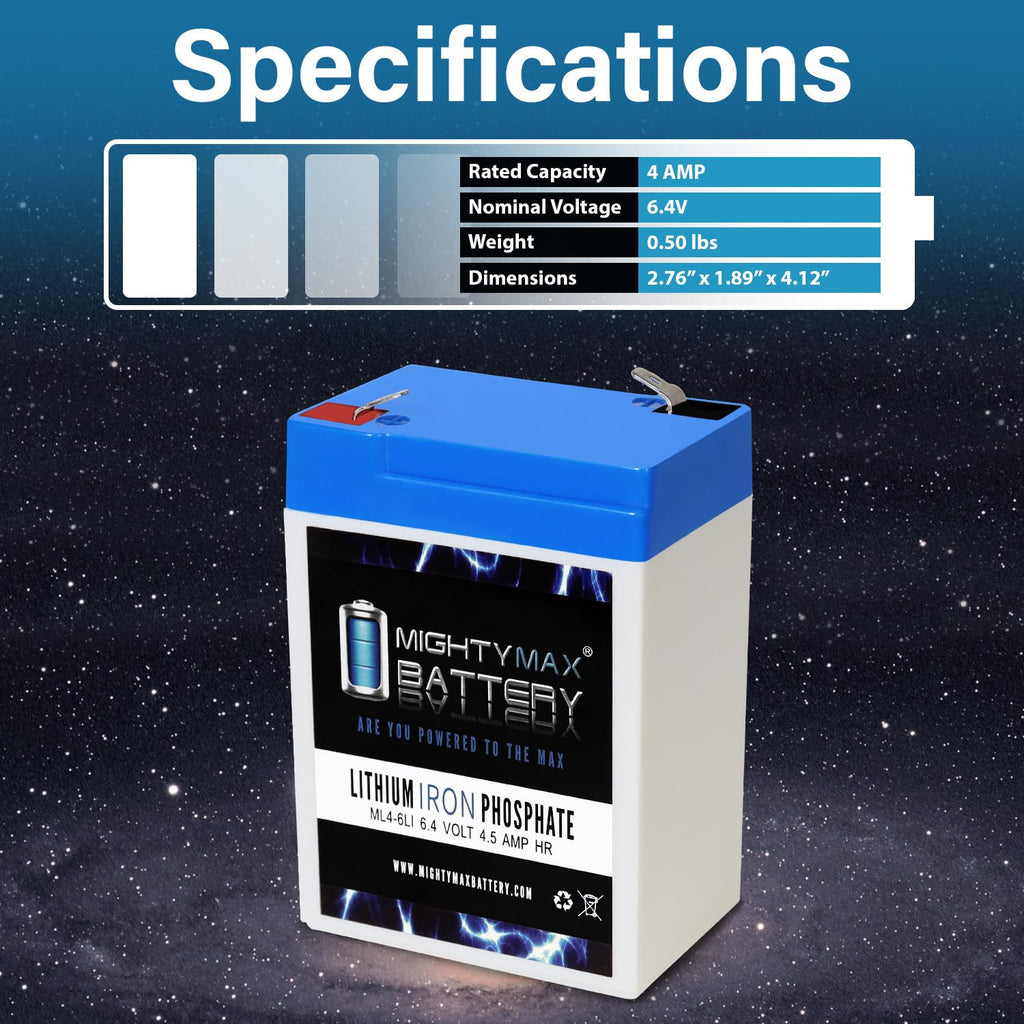 6V 4.5AH Lithium Replacement Battery K27928
