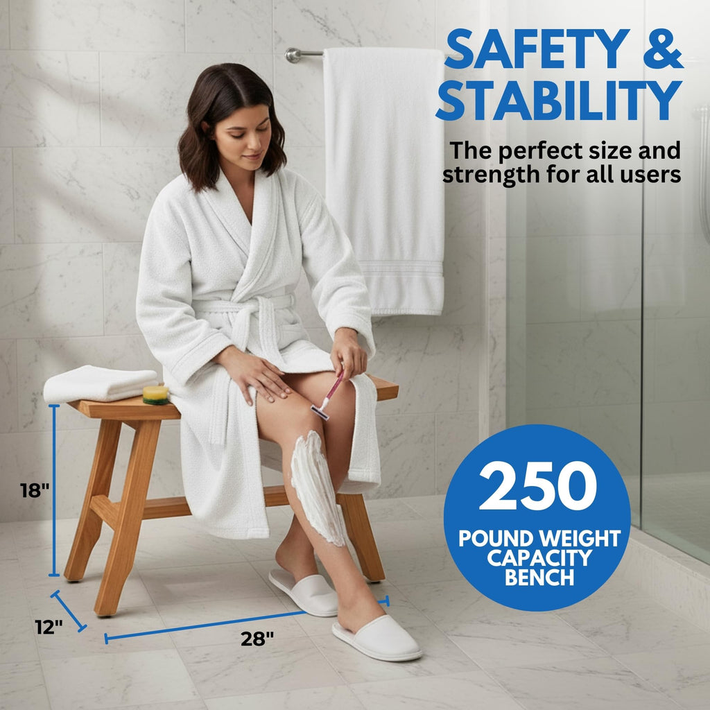 28-Inch Teak Shower Bench P5379