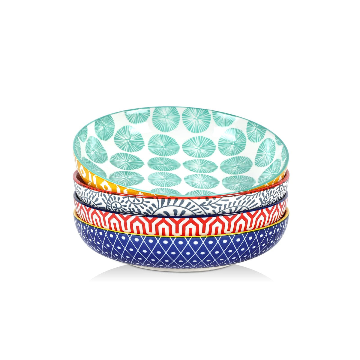 Ceramic Pasta Bowls Set of 4, 34 OZ A46893