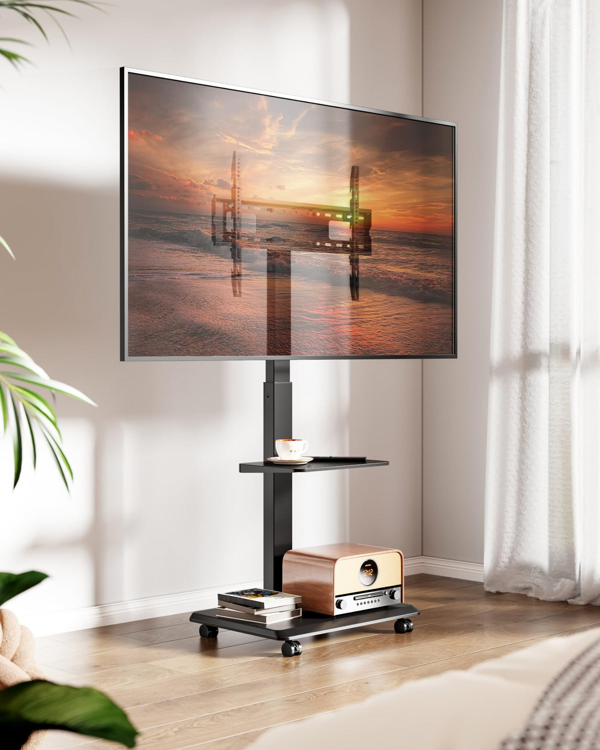 Rolling TV Stand with Power Outlet for 32-75 inch TVs M679524