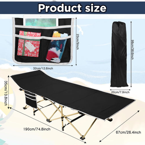 2 Pack Camping Cot with Carry Bag F5180