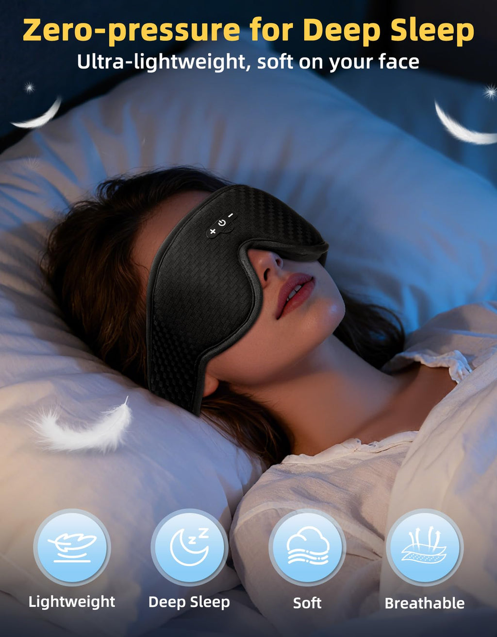 Adjustable Sleep Mask with Bluetooth Headphones K38275