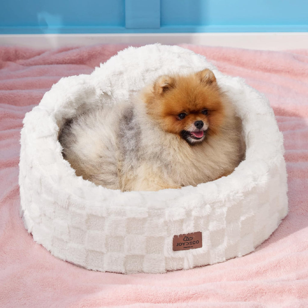 Washable Dog Bed with Orthopedic Foam White N69273
