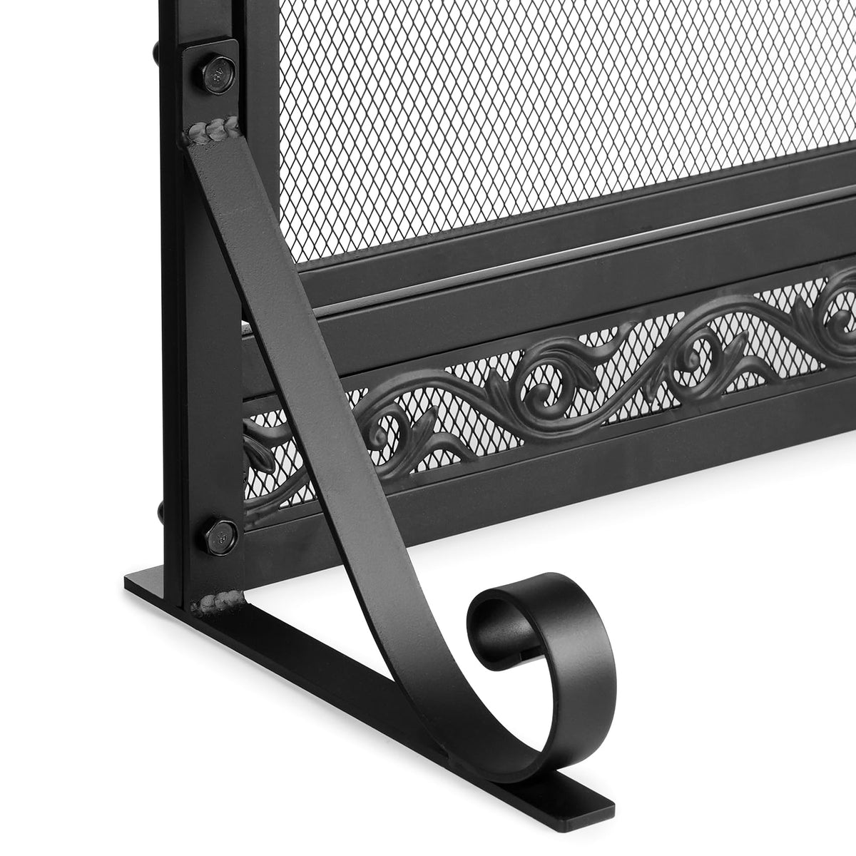 Fireplace Screen with Magnetic Doors and Guard Grate, 44" x 34" N345821