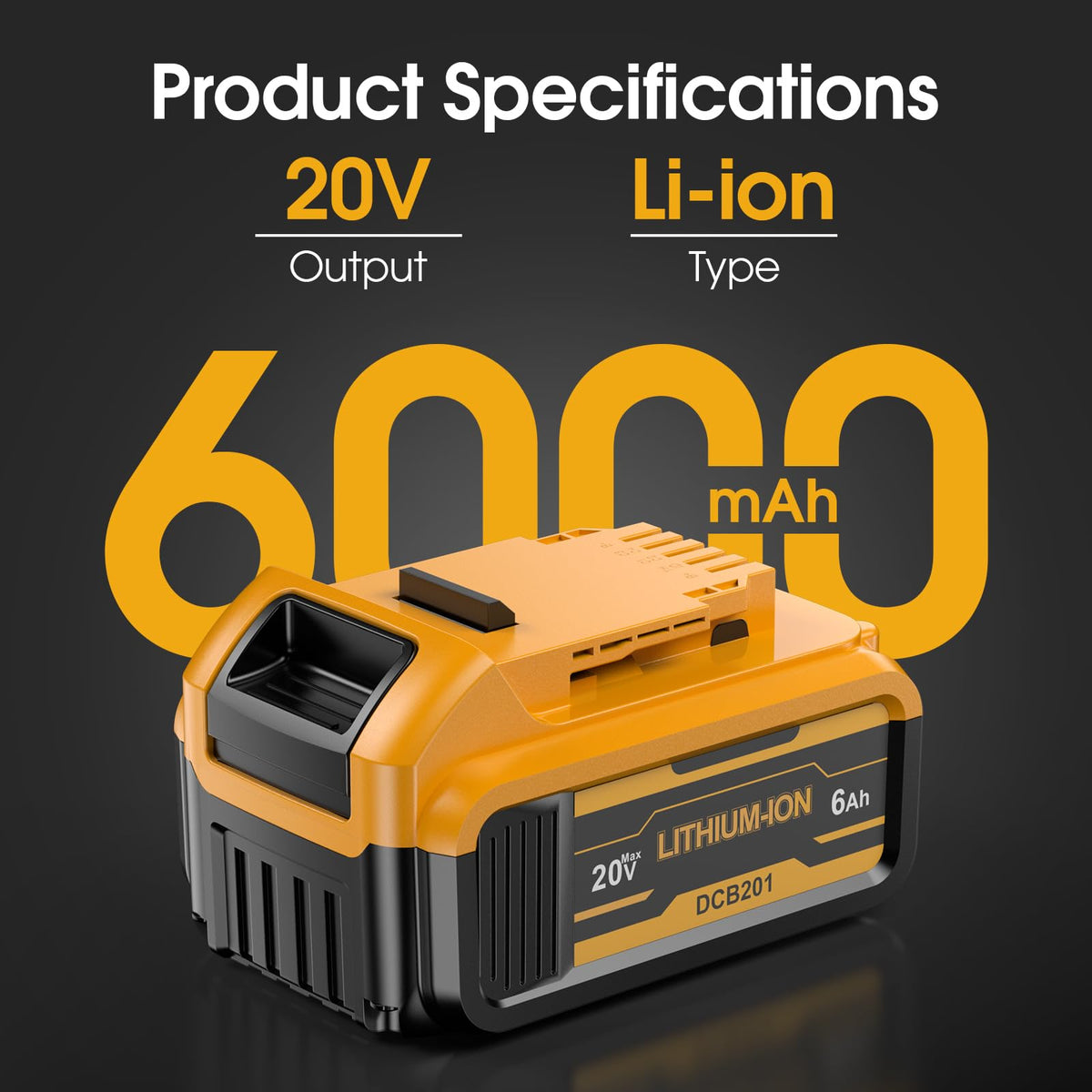 2 Pack 20v Max 6.0mAh Replacement Battery with Charger Station F168