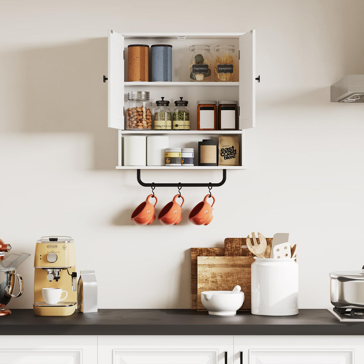 Wall Mounted Medicine Cabinet with Towels Bar D318921