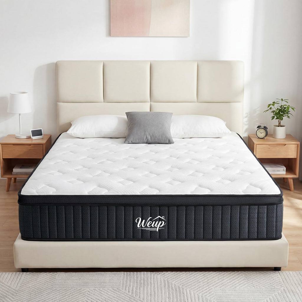 Full Size 12 Inch Firm Hybrid Memory Foam Mattress in a Box T4259