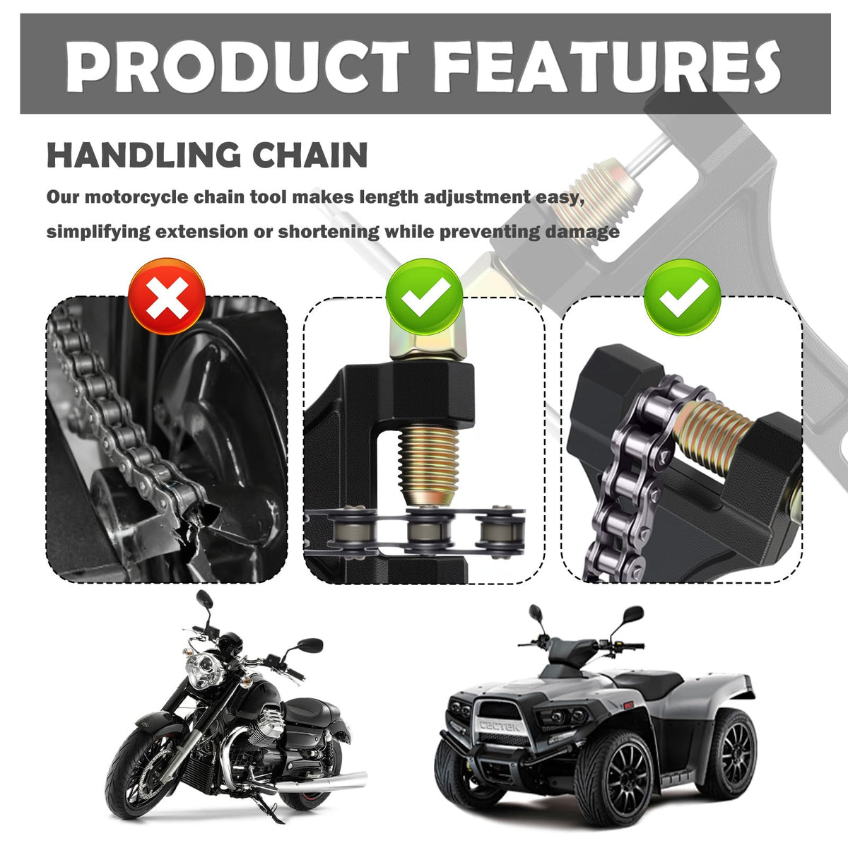 Motorcycle Chain Breaker Tool T38395
