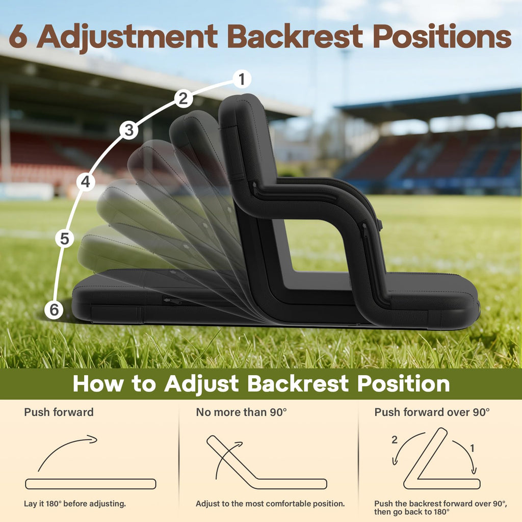 Heated Stadium Seat with Back Support V14303