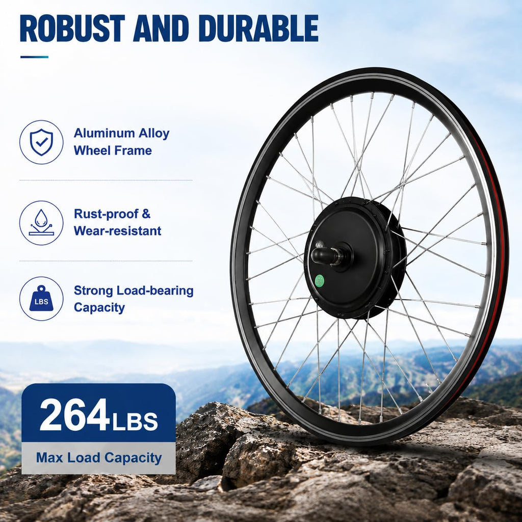 48V 1000W Brushless Front Wheel Electric Bike Conversion Kit B4126