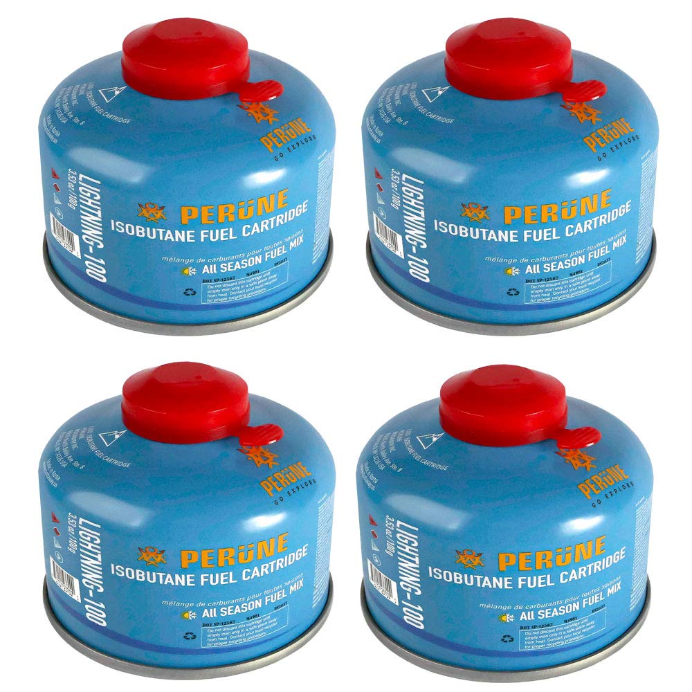 Iso-Butane Camping Fuel Gas Canister 100gram 4 Pack J42036