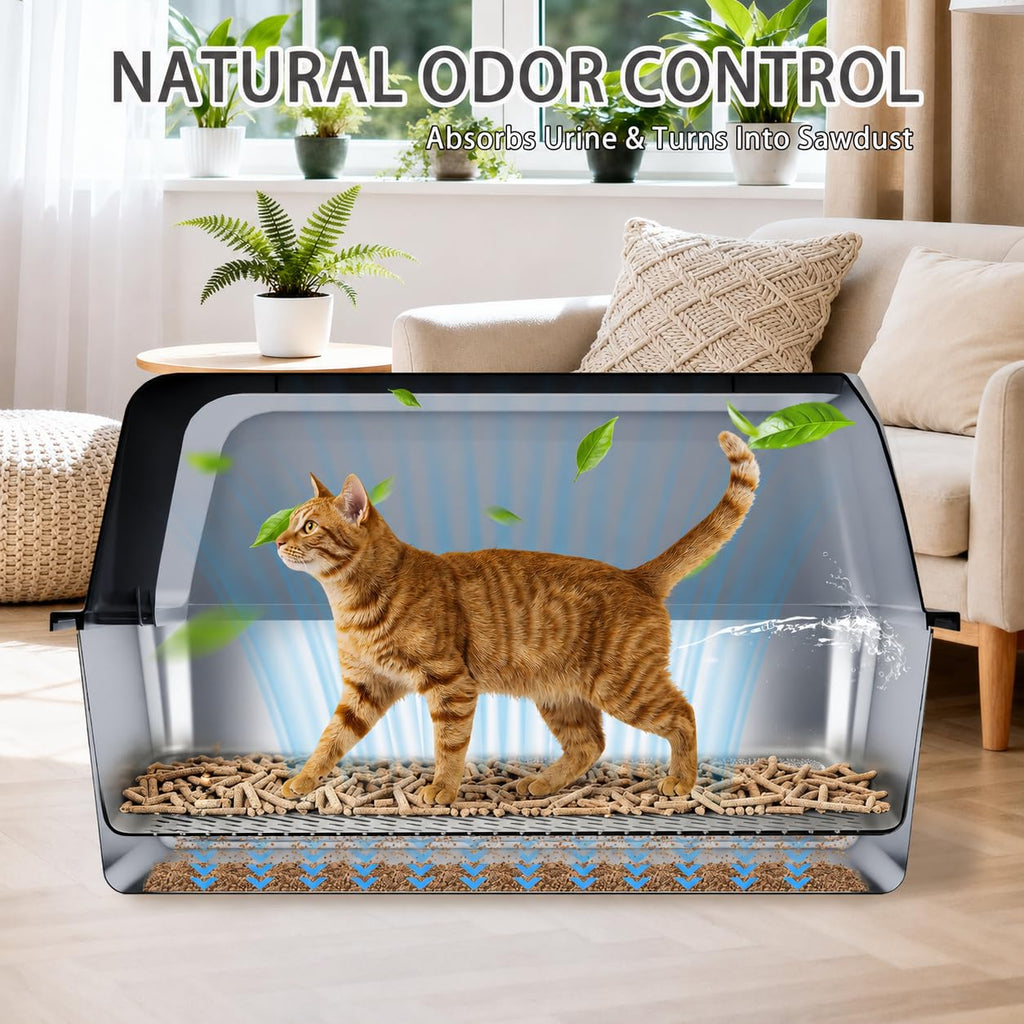 Stainless Steel Sifting Litter Box with Lid C77485