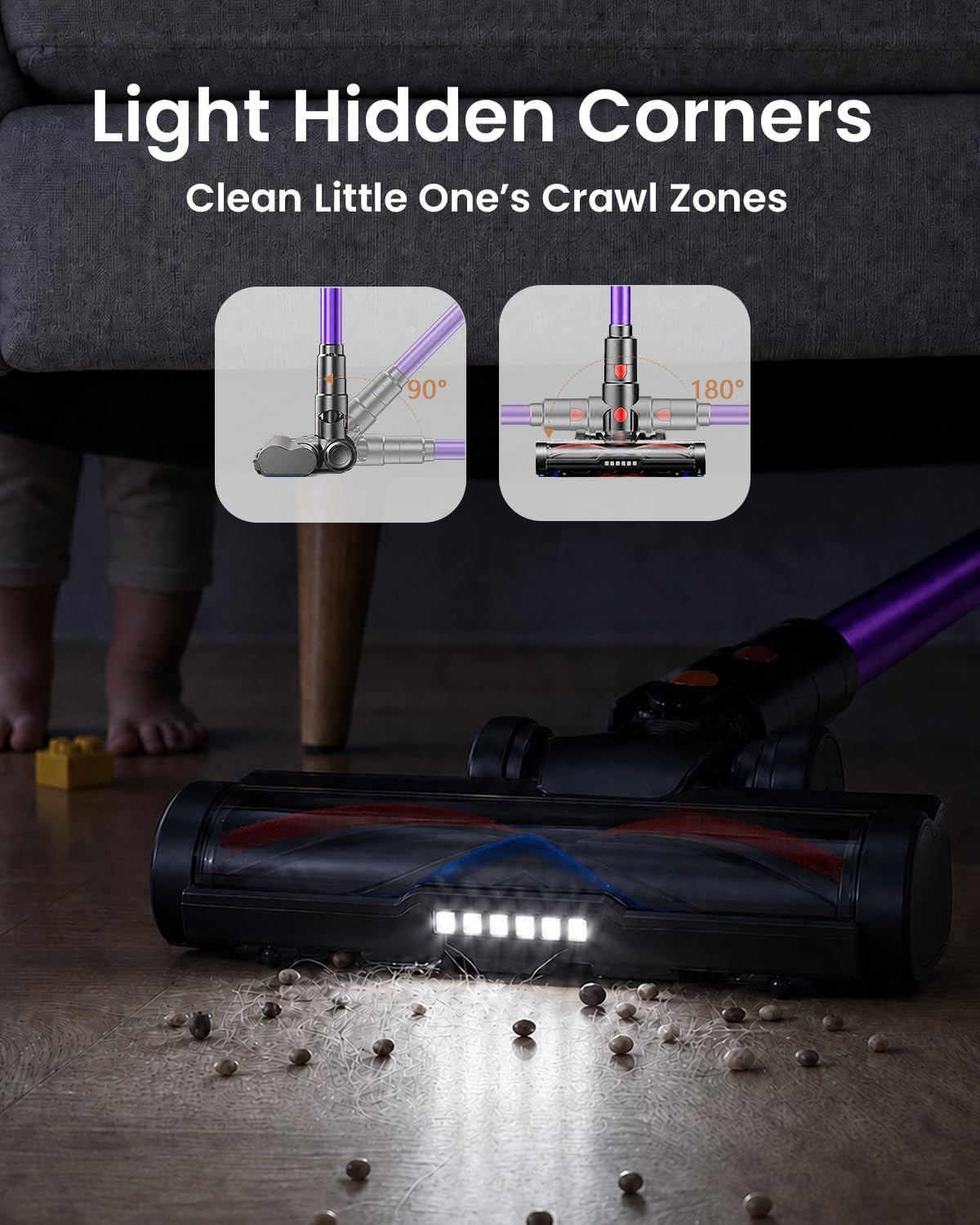 Cordless Stick Vacuum Cleaner 620W 55KPA 75Min 1.8L T994207