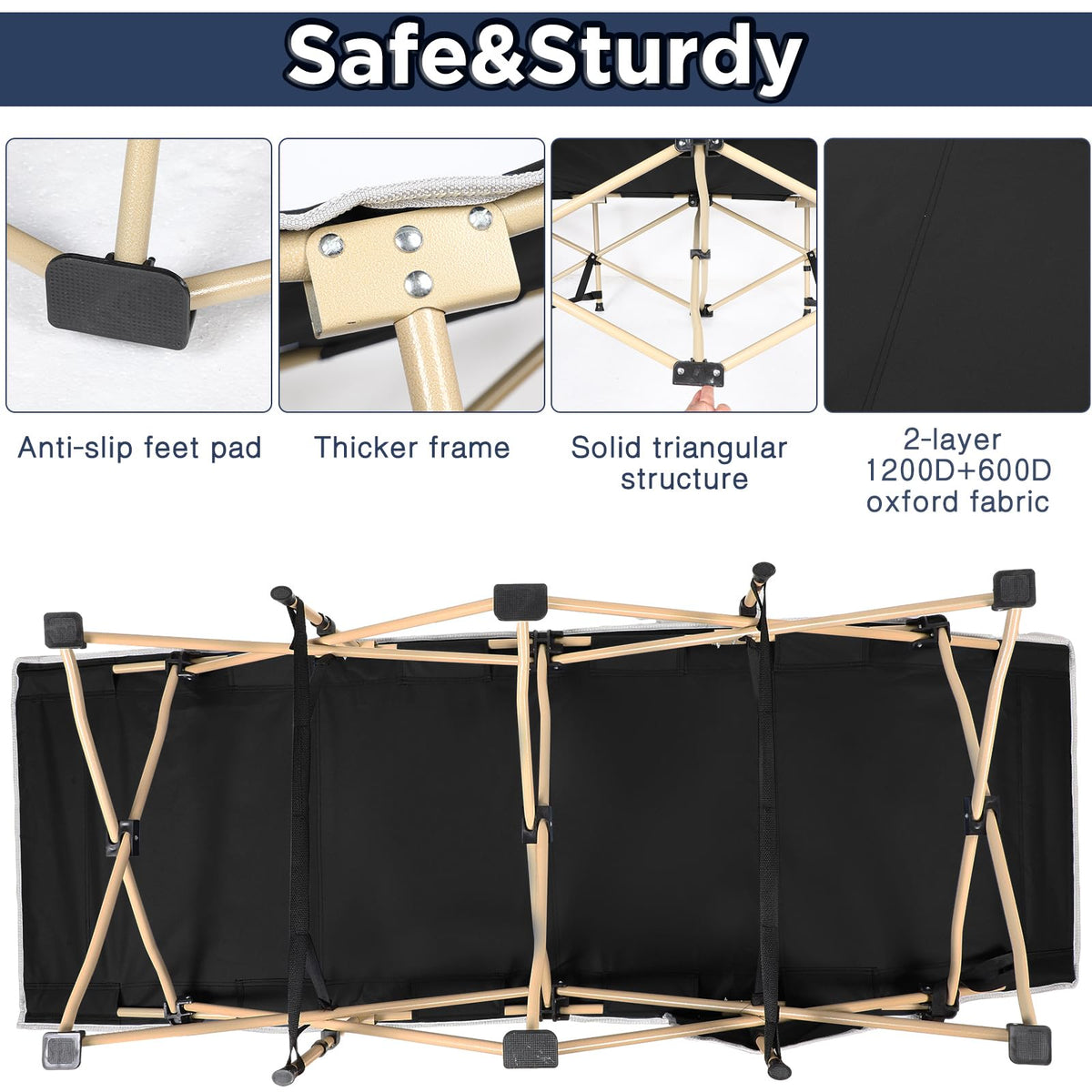 2 Pack Camping Cot with Carry Bag F5180