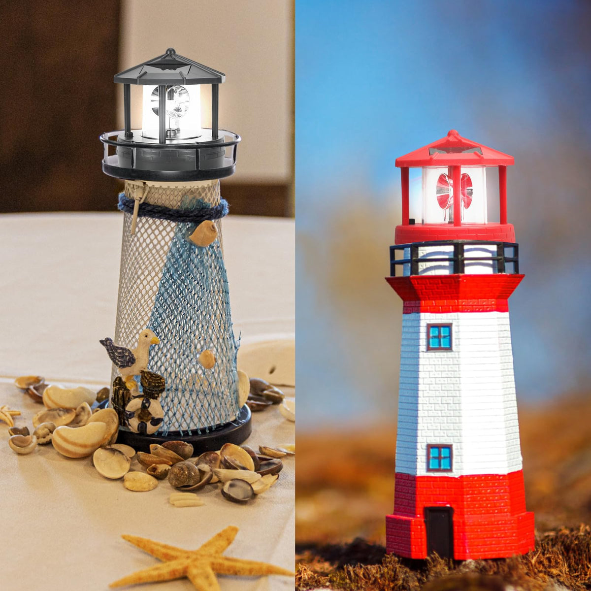 Black Solar Lighthouse Light Z938557