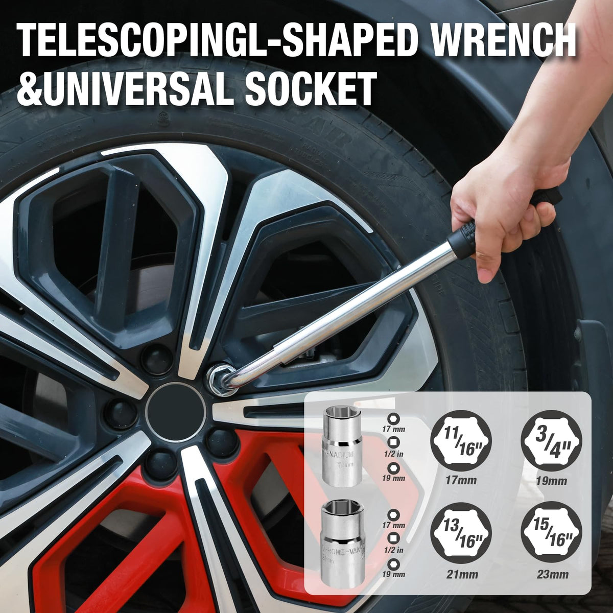 3 Ton Scissor Car Jack with Lug Wrench Y4947