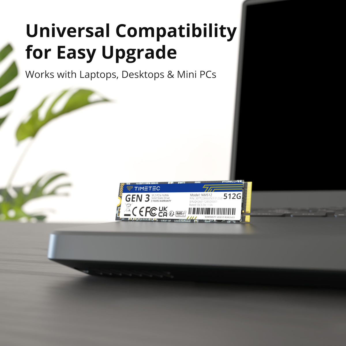 512GB NVMe PCIe M.2 2280 Internal SSD A2077