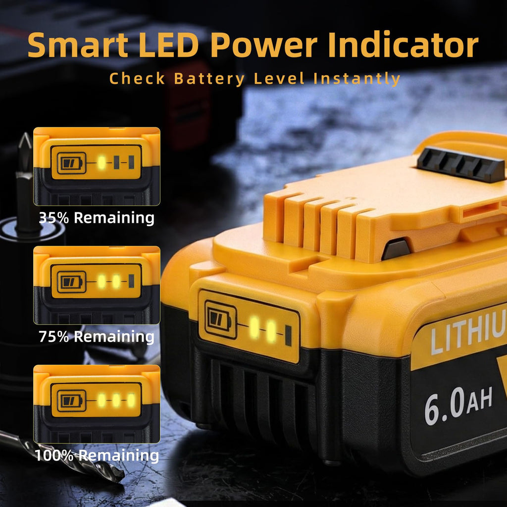 20V Max 6.0Ah Replacement Battery 2-Pack L14364