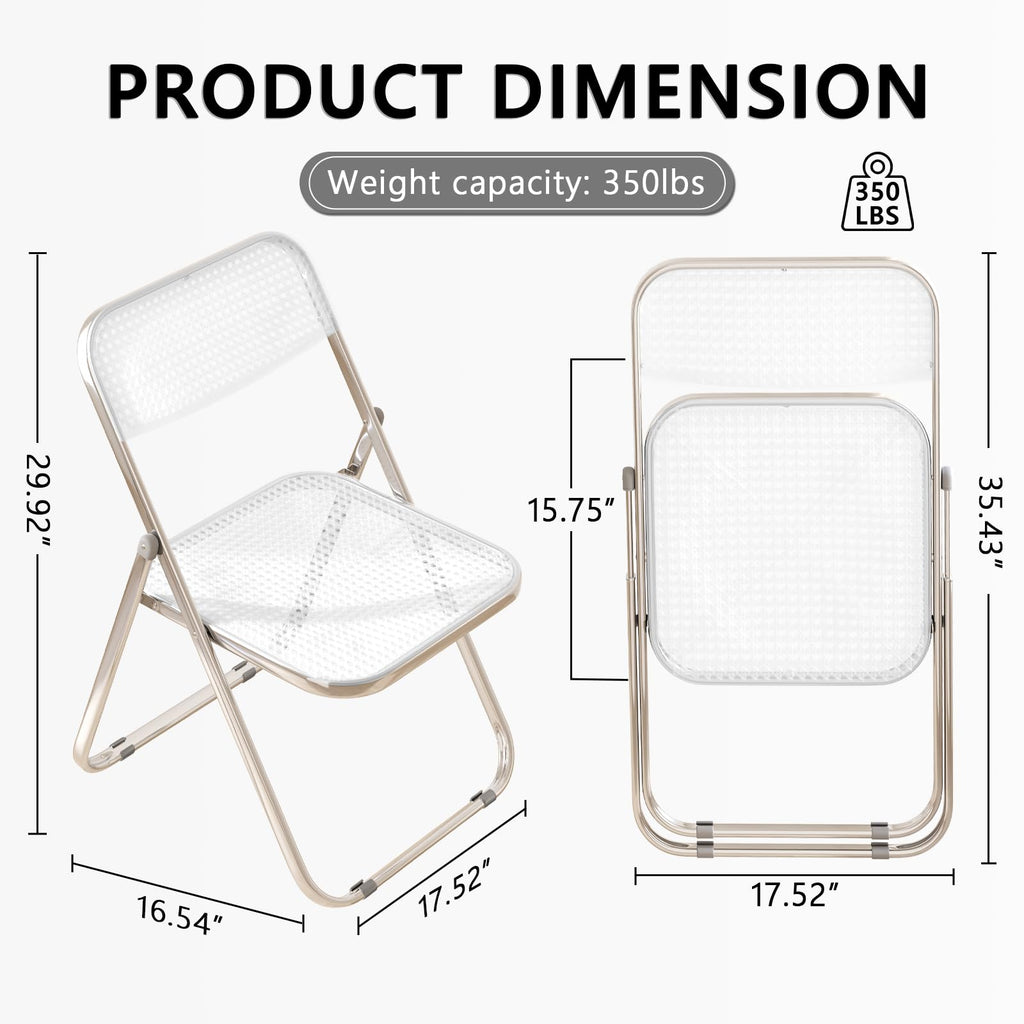 Folding Chair, 6 Pack Plastic Chair, White K3906