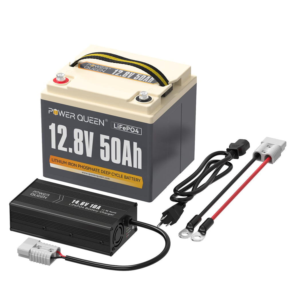 12V 50Ah LiFePO4 Battery with 14.6V 10A Charger G9025
