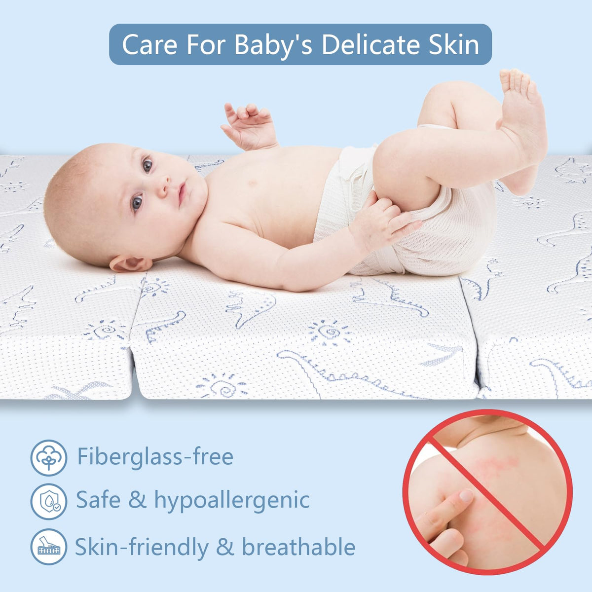 38"x26" Trifold Pack and Play Mattress X205