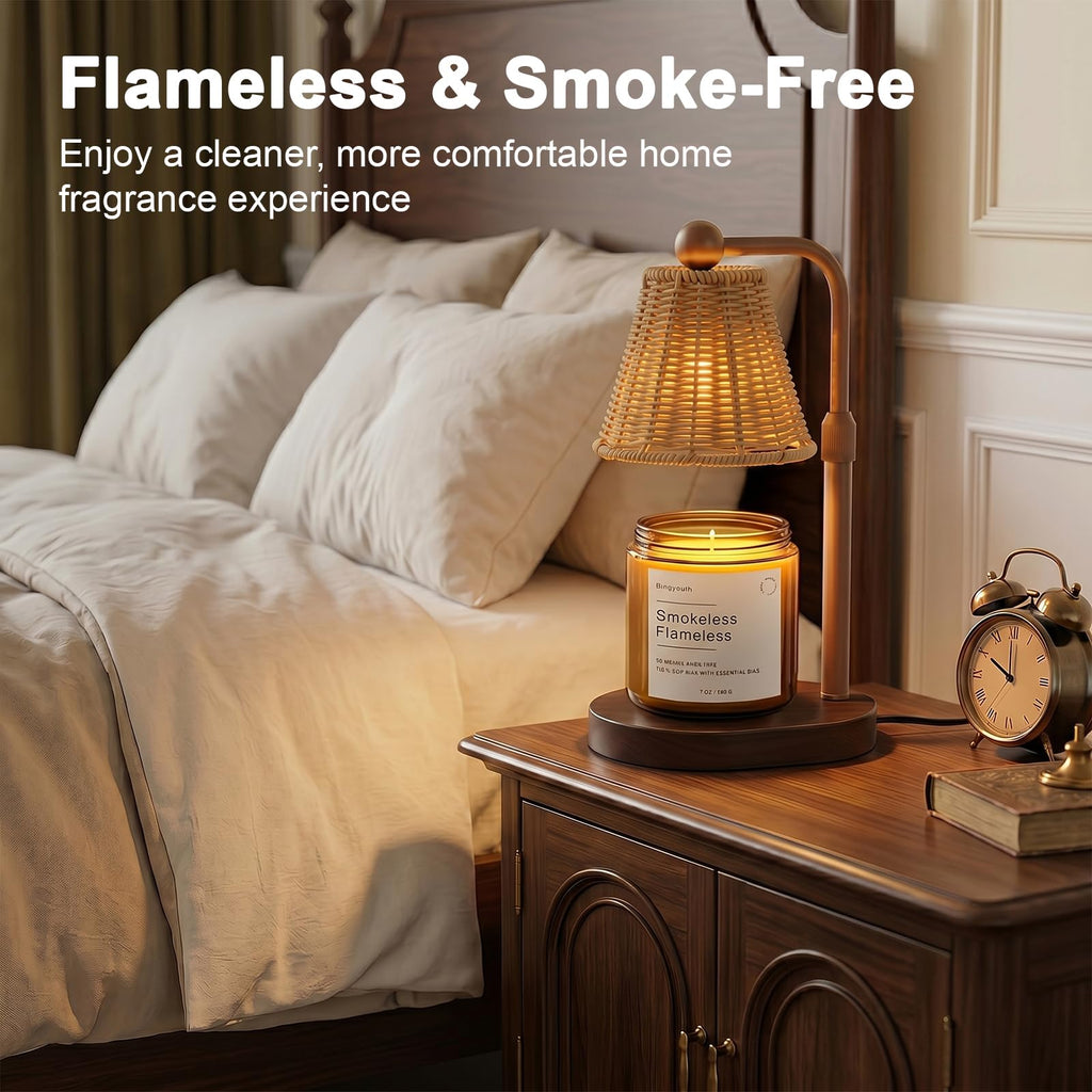 Candle Warmer Lamp with Timer, Brown M268370