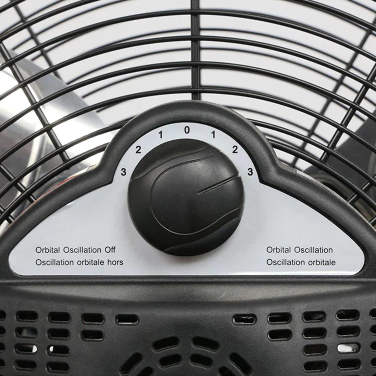 High Velocity Metal Orbital Floor Fan, 3 Speeds, Black, 20in W9993