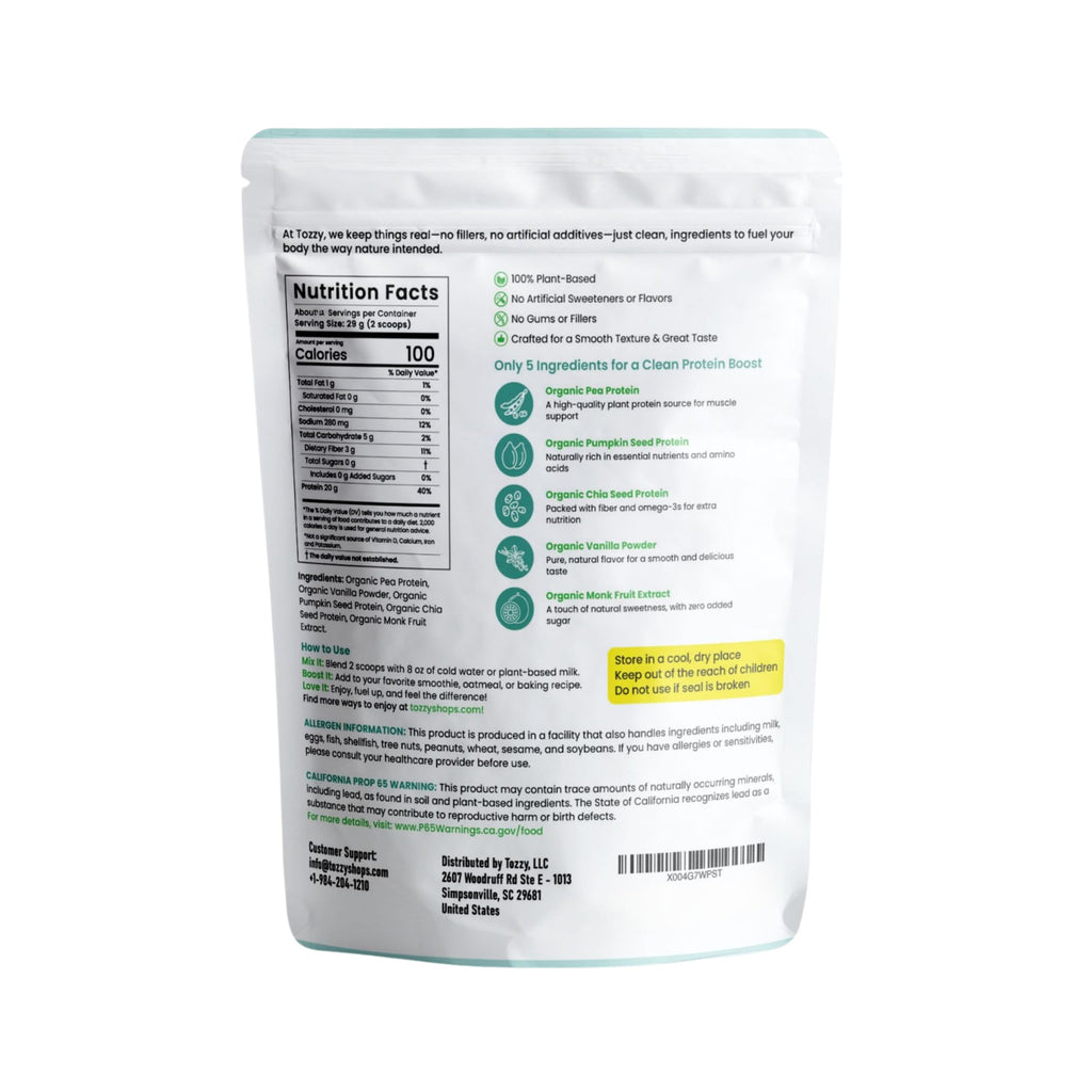 Organic Vegan Vanilla Pea Protein Powder E6377