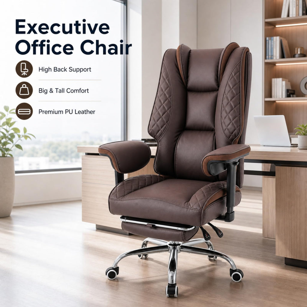 Big and Tall High Back Executive Office Chair with Foot Rest W791