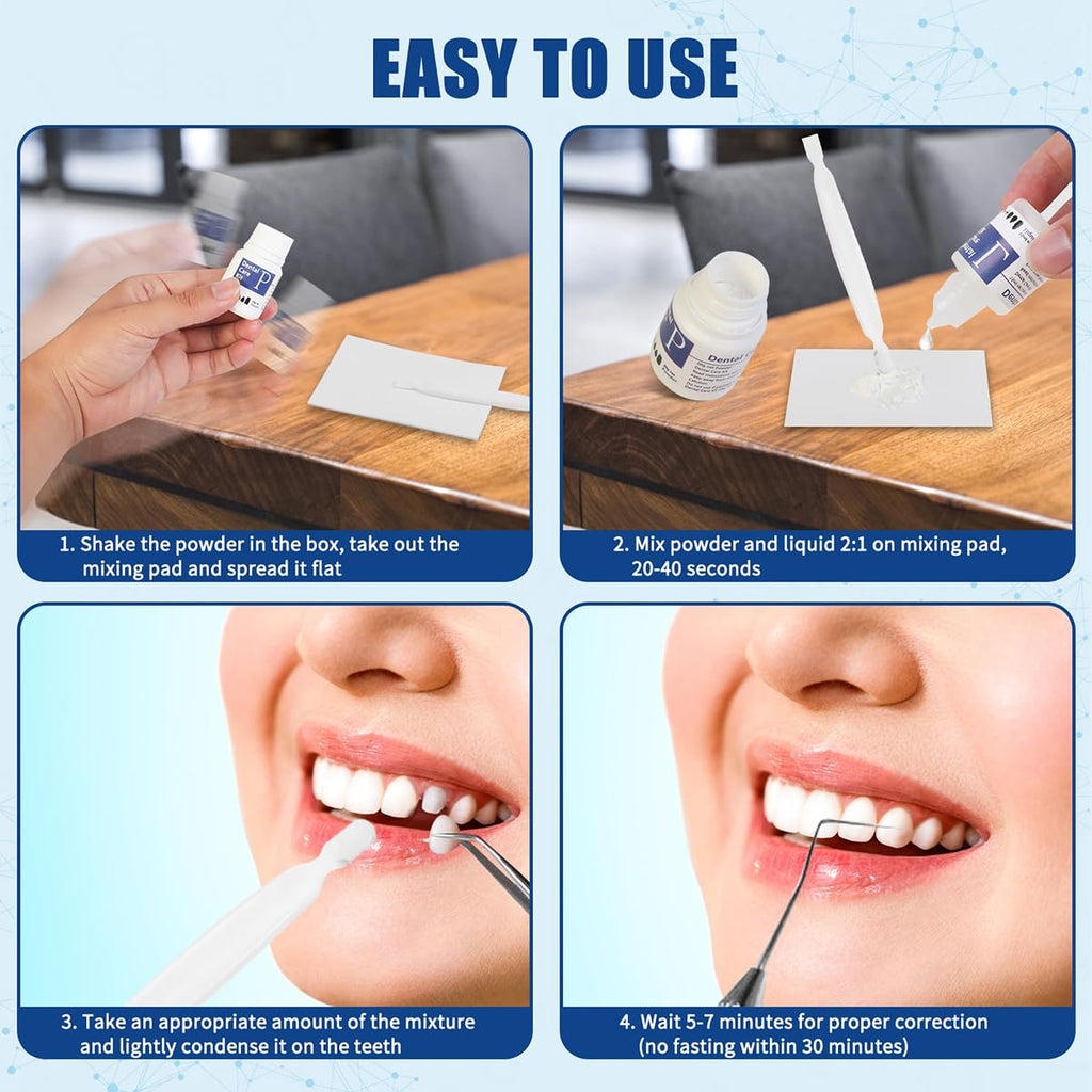 Temporary Teeth Replacement Zinc Oxide Eugenol Dental Kit 4 Pcs I953788