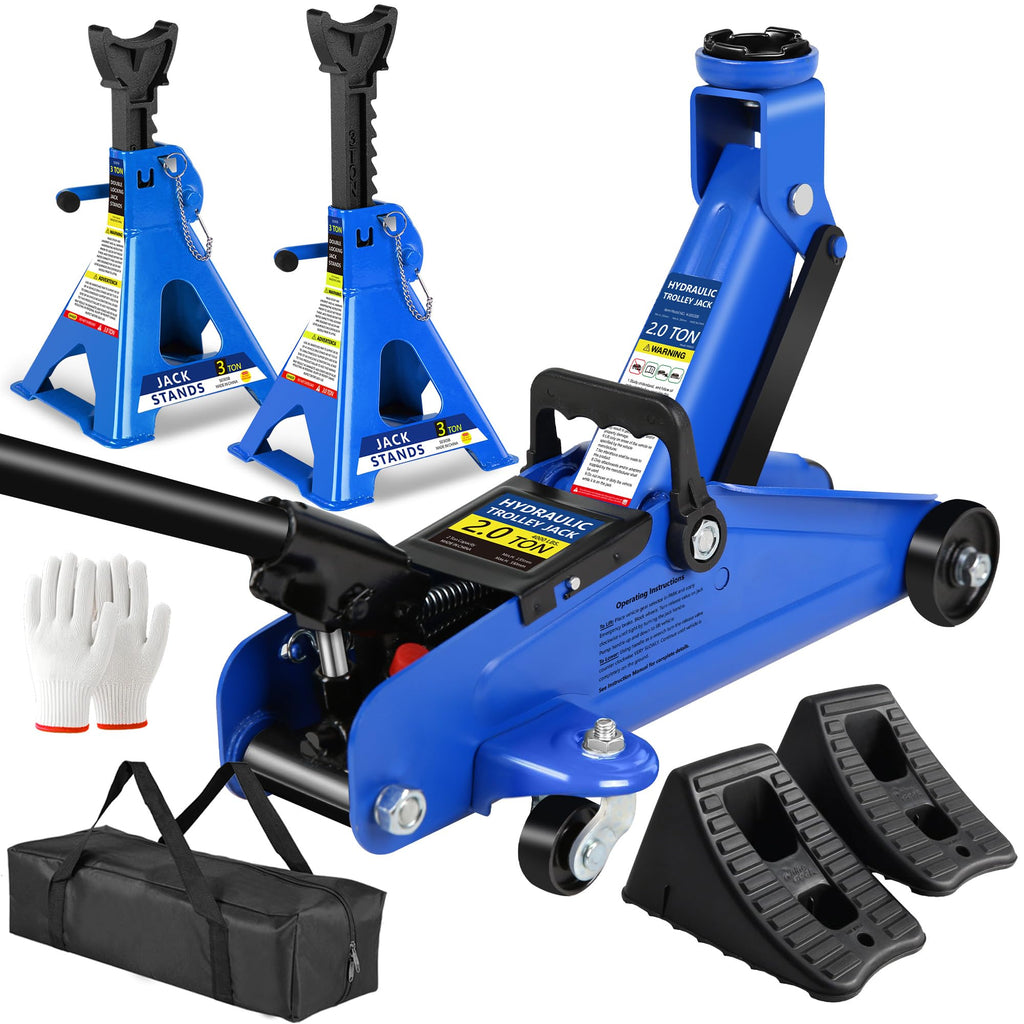 2 Ton Low Profile Hydraulic Floor Jack with Jack Stands H833586