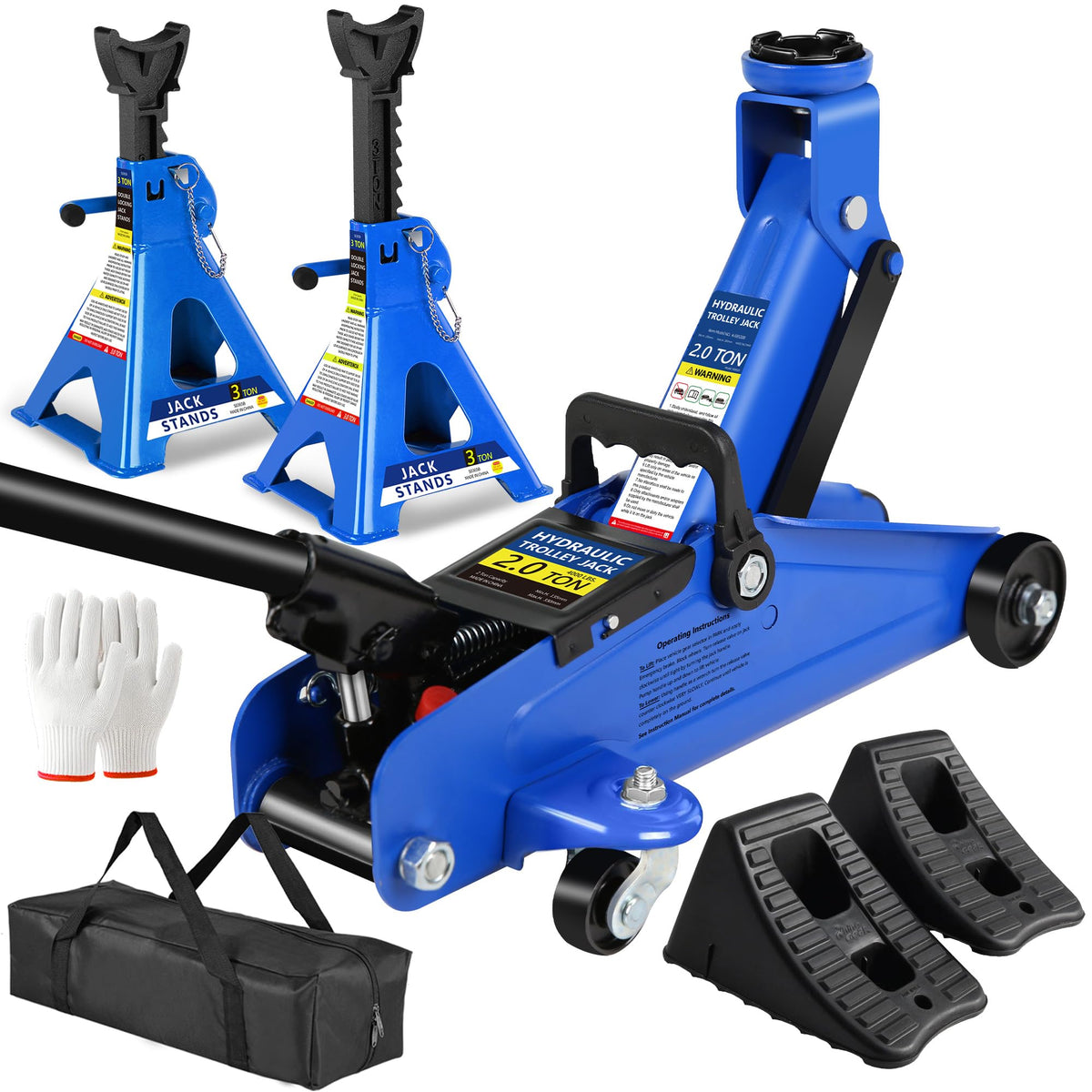 2 Ton Low Profile Hydraulic Floor Jack with Jack Stands H833586
