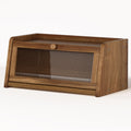 Acacia Wood Bread Box with Acrylic Window Y120711